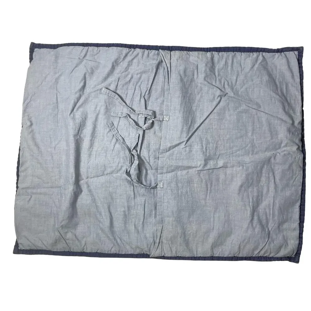 Pottery Barn Kids Quilted Boys Club Red & Tan Pillow Sham - Standard - Back Ties